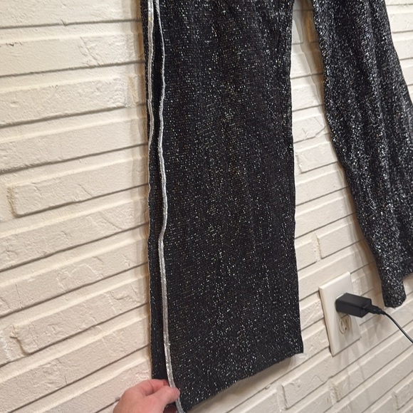 Turks & Caicos Black Shimmer Wide Leg Sheer Cover UP Pants, Women’s Size Large - Picture 7 of 8